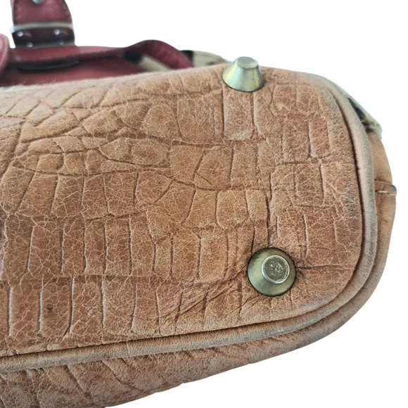 Tangaroa By Terrida Leopard Print Bag with Orange Accents. - Picture 10 of 16